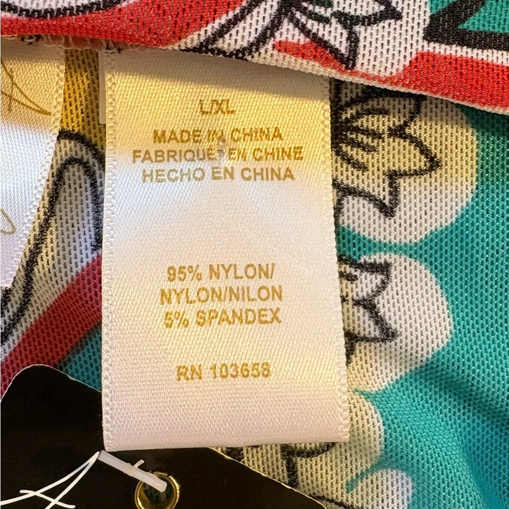 NWT Anne Cole Multicolor Paisley Print Swim Cover-Up Lightweight Dress Sz L/XL💛 - Picture 9 of 11